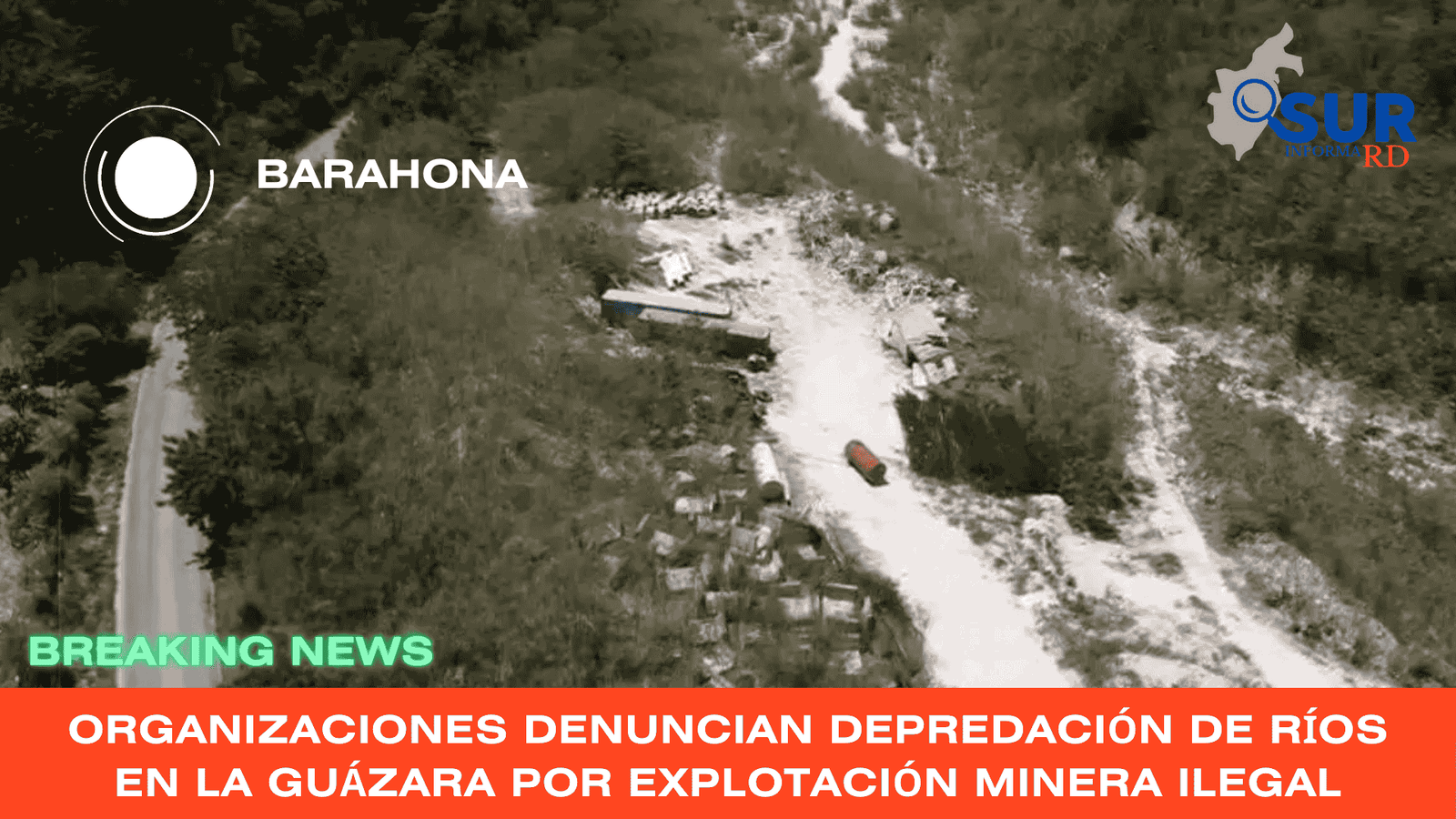 Organizaciones denuncian depredación de ríos en La Guázara por explotación minera ilegal