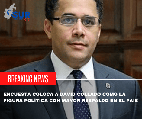 Encuesta coloca a David Collado como la figura política con mayor respaldo en el país