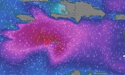 Melissa no se mueve y continuará generando lluvias en RD este viernes Melissa no se mueve y continuará generando lluvias en RD este viernes