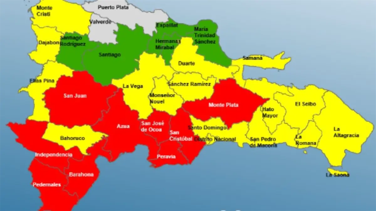 COE mantiene 9 provincias en alerta roja COE mantiene 9 provincias en alerta roja
