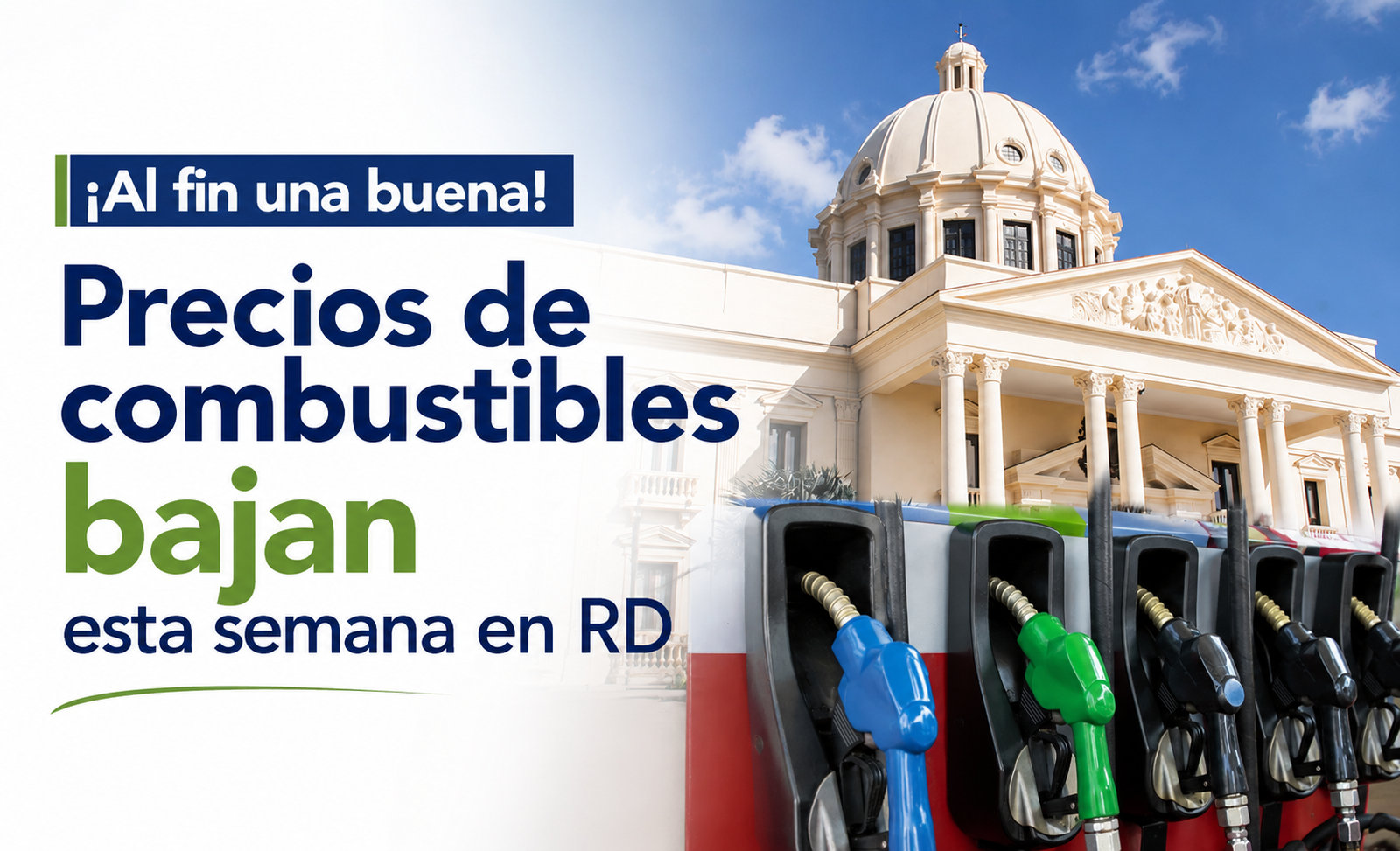 Precios de combustibles bajan esta semana en RD